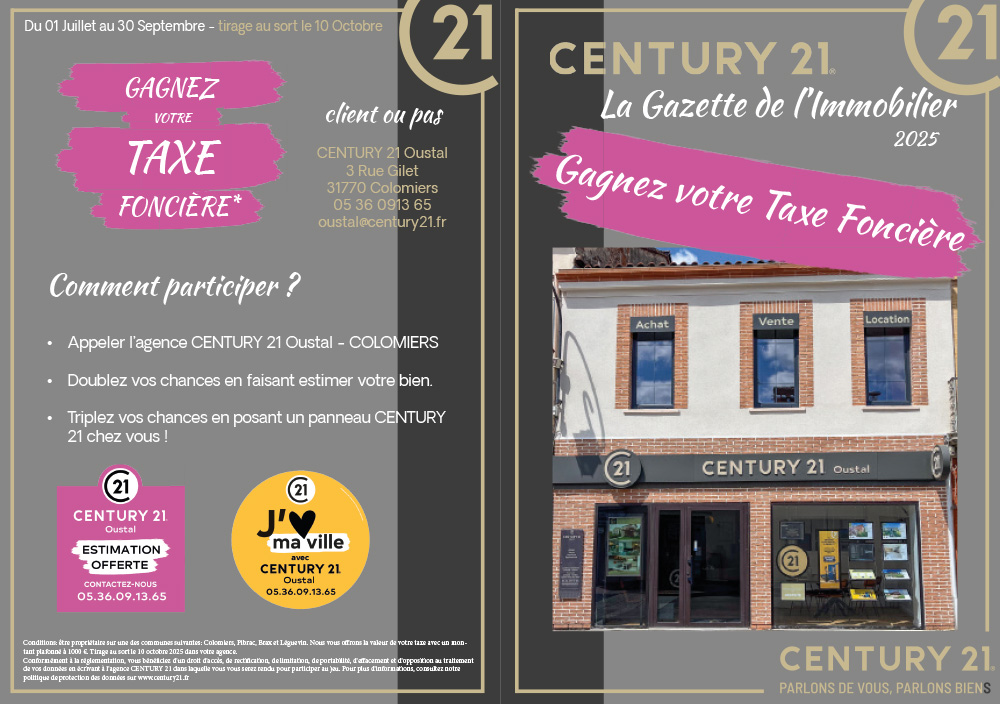 Design d'un dépliant 8 pages pour la société Century 21 par Atvanta à Toulouse 31000